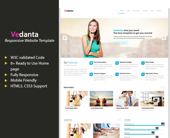 Vedanta - Responsive Business Template