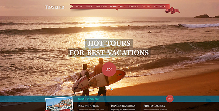 Travel agency free bootstrap template