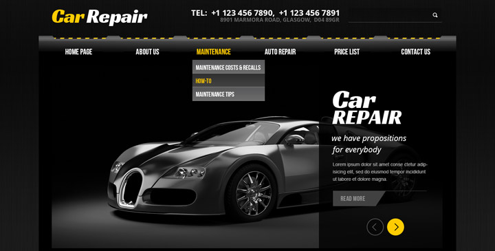 Auto Repair Template Car Repair Theme Gridgum