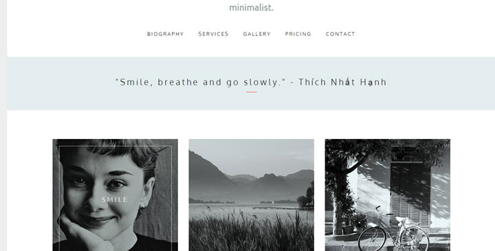 Minimalist One Page Bootstrap Template