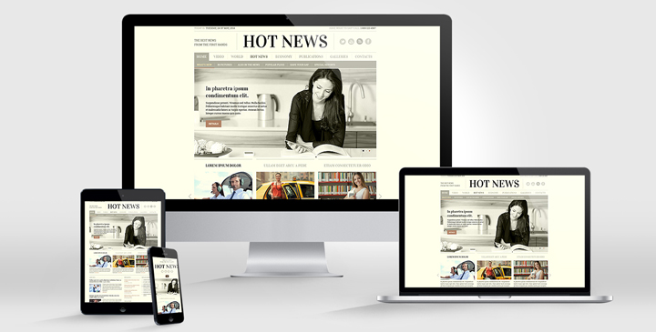 Hot News - Bootstrap Website Template
