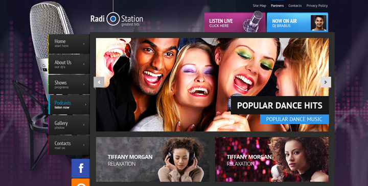 Radio station html template