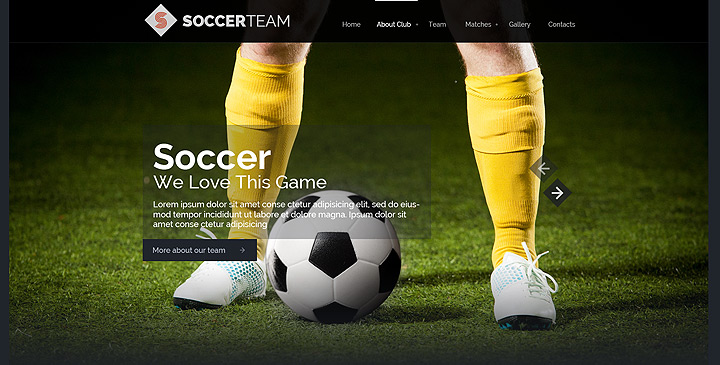 Soccer bootstrap theme, football website templates | Gridgum