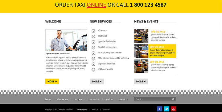 taxi service website template