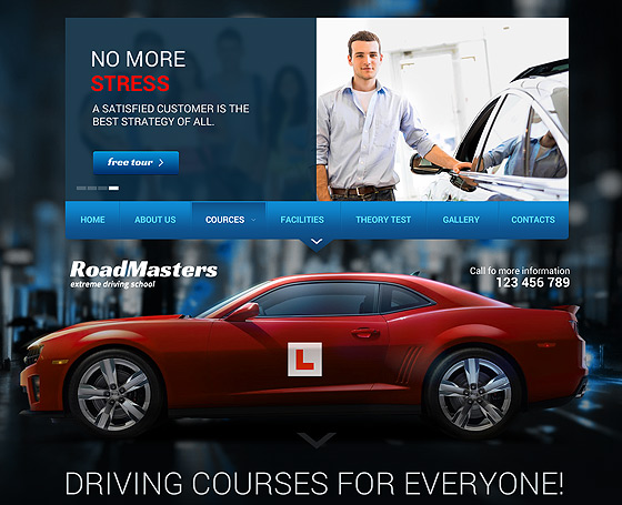 Driving school html template