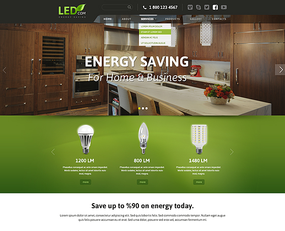 Energy Saving - Bootstrap Template