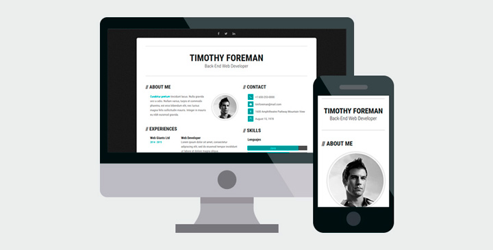 SIMPLENESS - Preofessional Resume Template