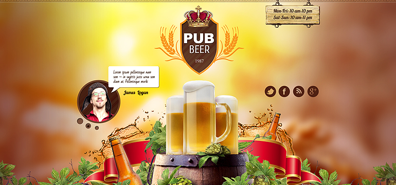 Beer pub - bootstrap theme