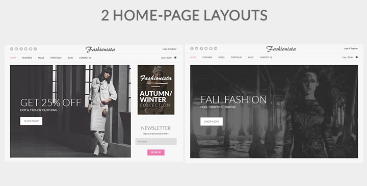 Fashionista - Fashion eCommerce responsive Template