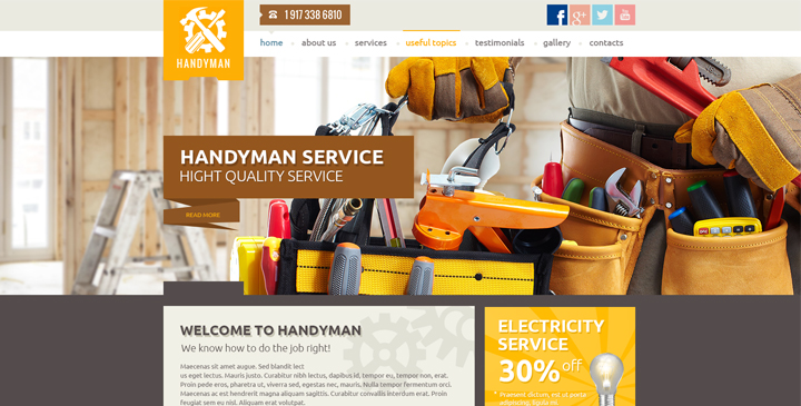 Handyman service bootstrap theme