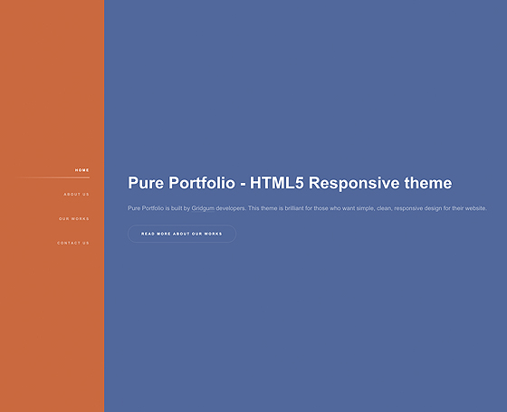 Pure Portfolio Free HTML5 template