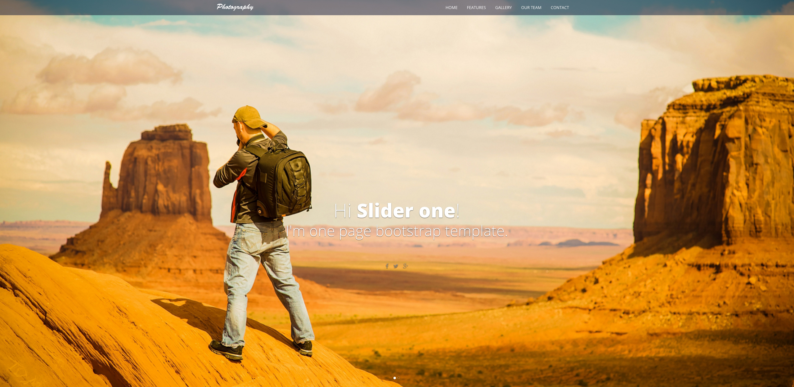 free photography bootstrap template