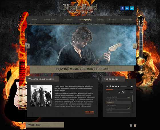 Hardrock band free website template