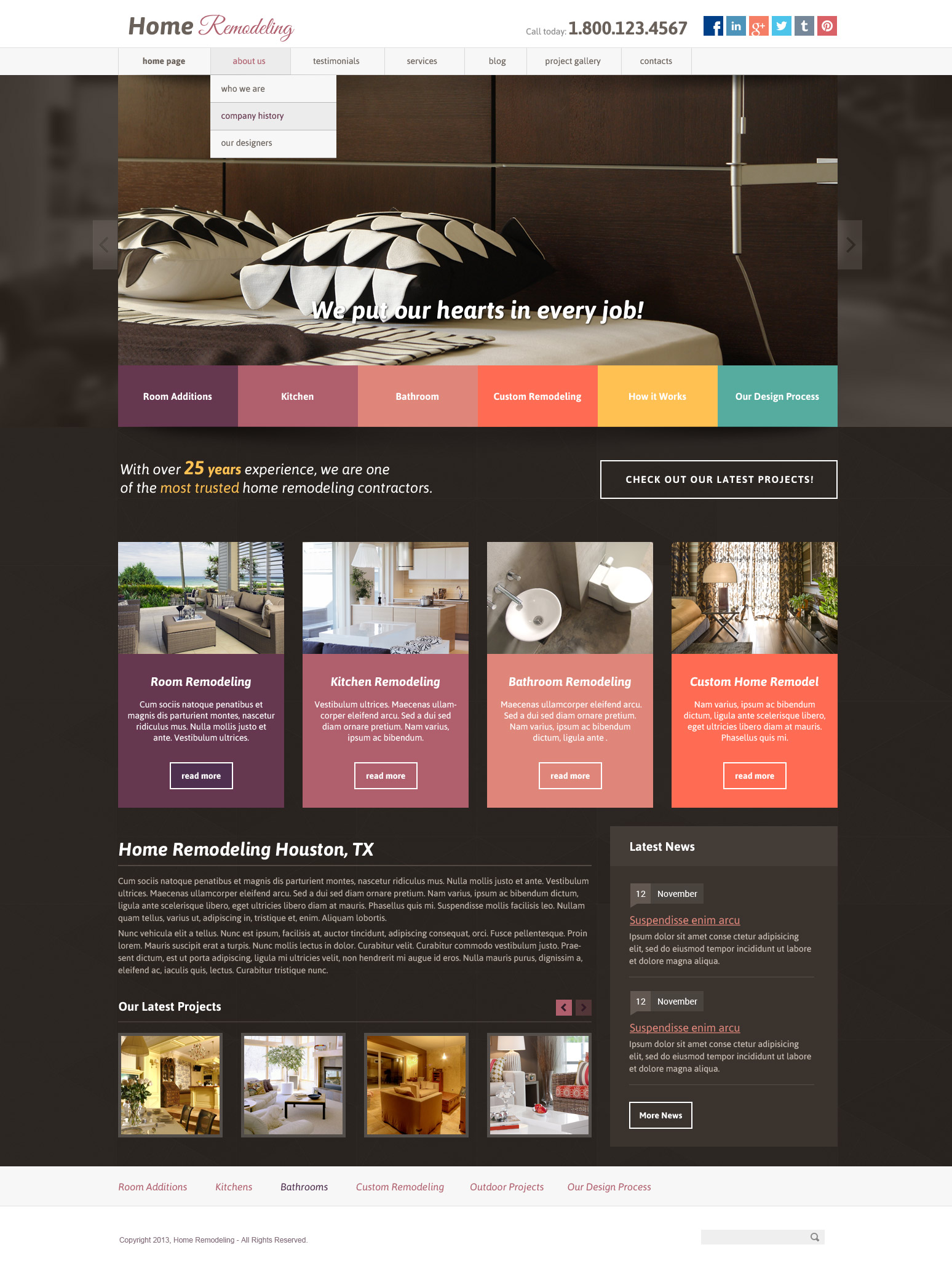 Interior Renovation responsive joomla template (theme) Gridgum