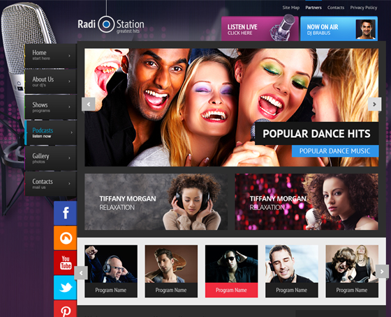 Radio Station Joomla responsive template