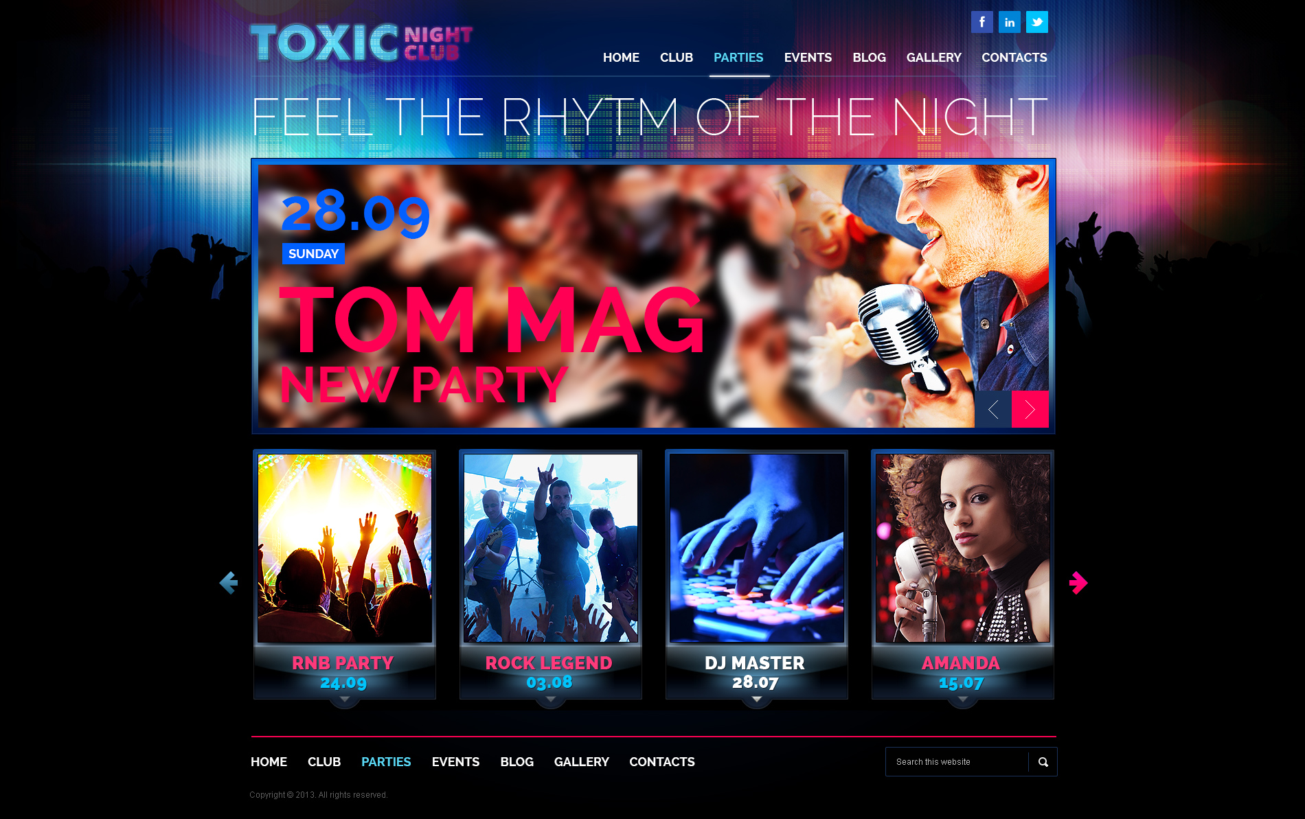 Night Club Wordpress responsive template