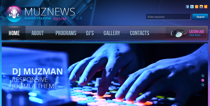 joomla radio station template