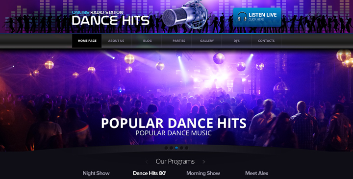 WordPress radio station Online Radio template Gridgum