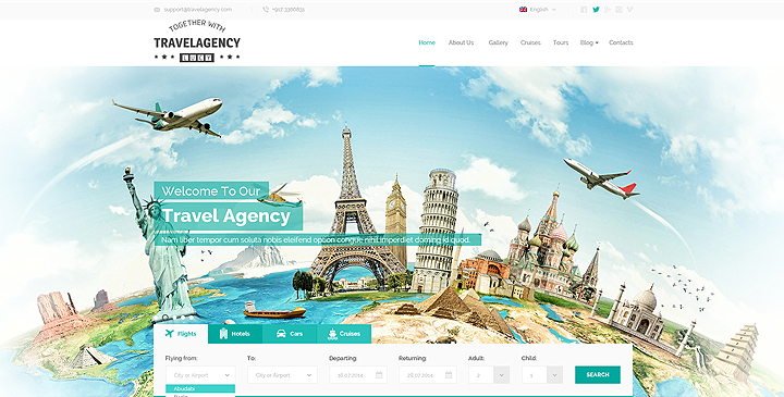 Travel agency website template