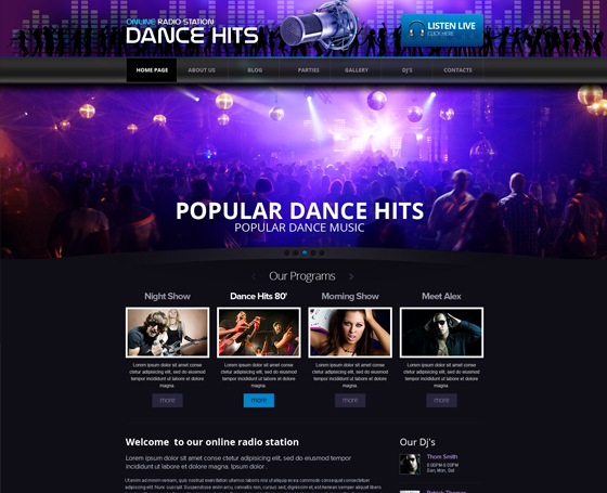 Online Radio Station Wordpress theme