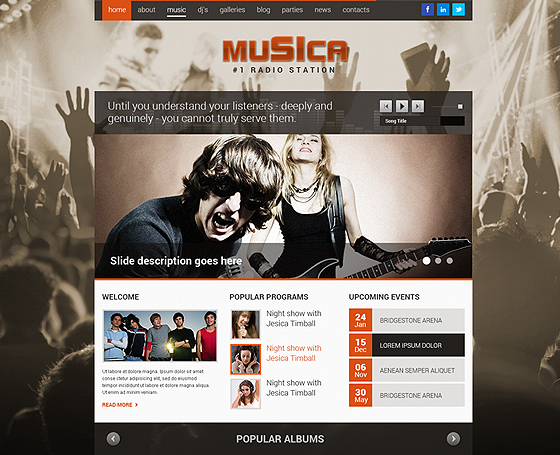Music Wordpress template