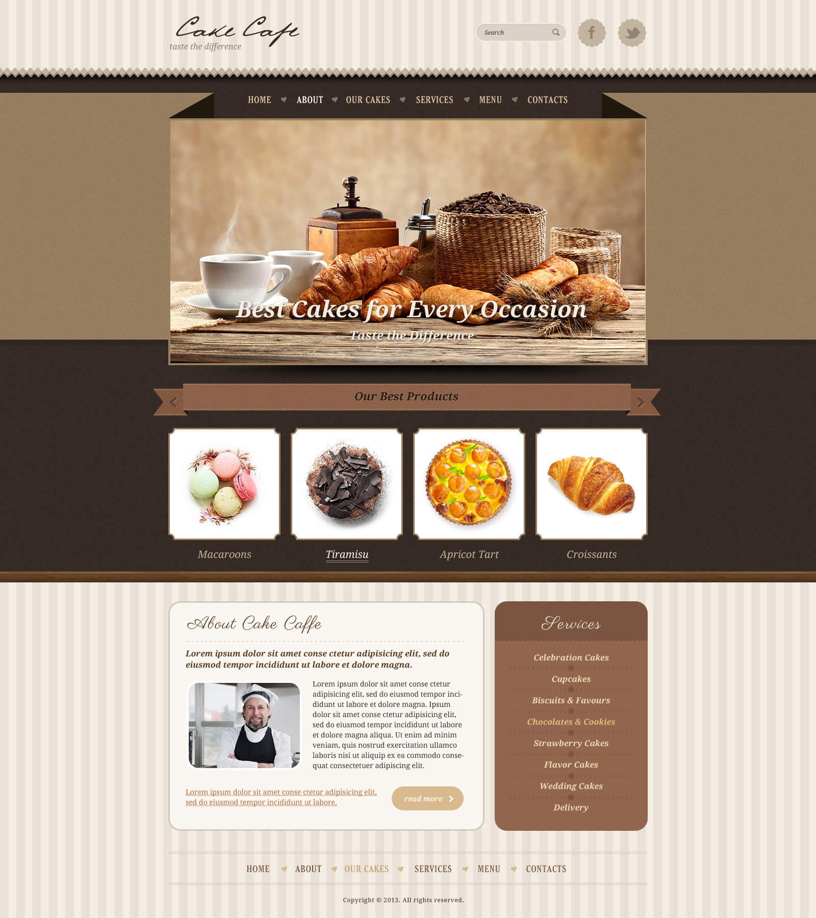 cake cafe bootstrap responsive template