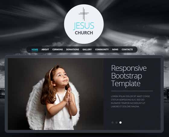 Christian church responsive bootstrap