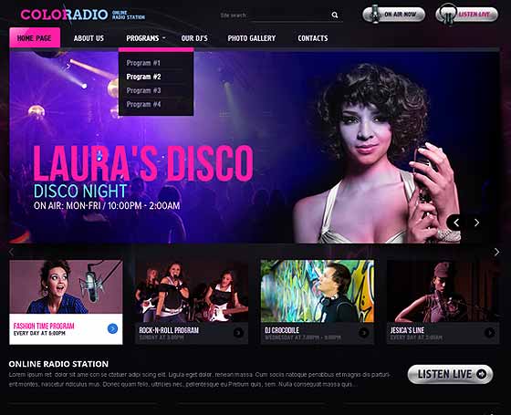 ColoRadio bootstrap responsive theme