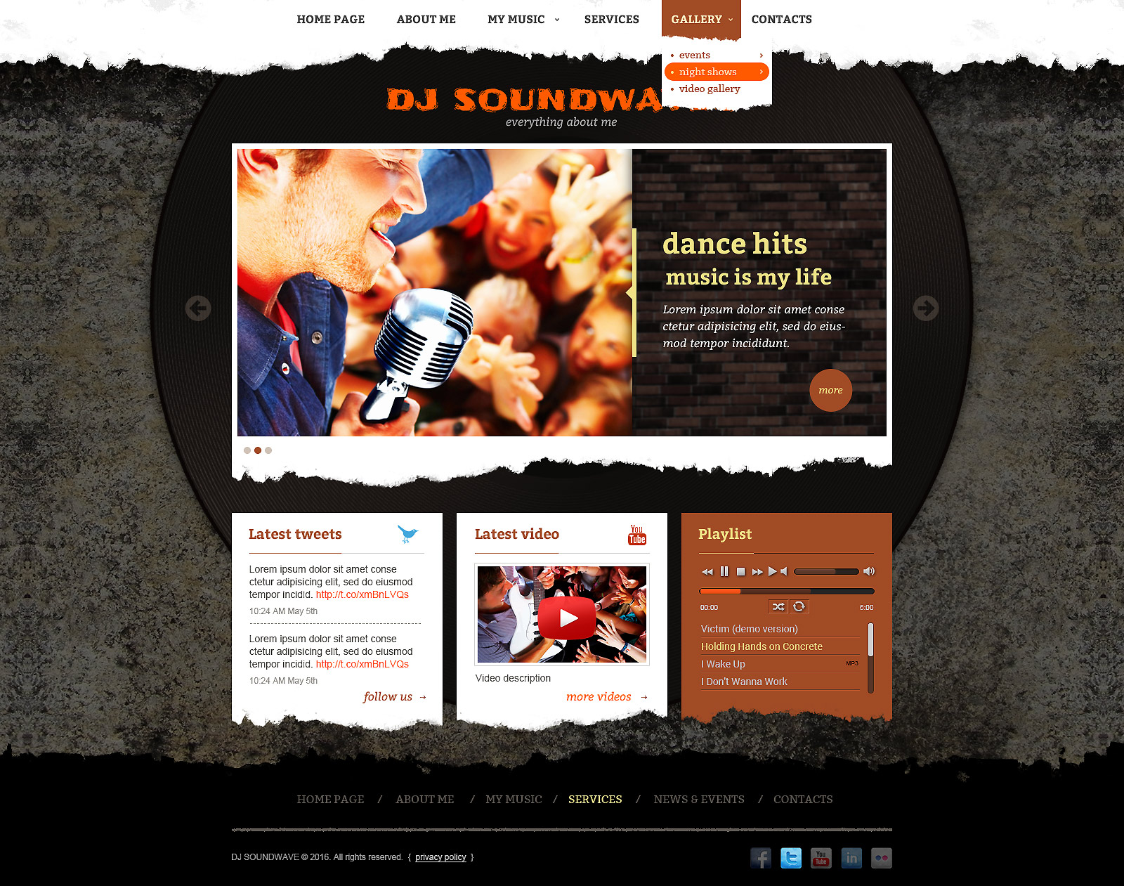 DJ Music bootstrap template (theme)