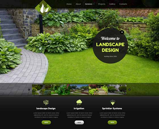 Landscapes design bootstrap template