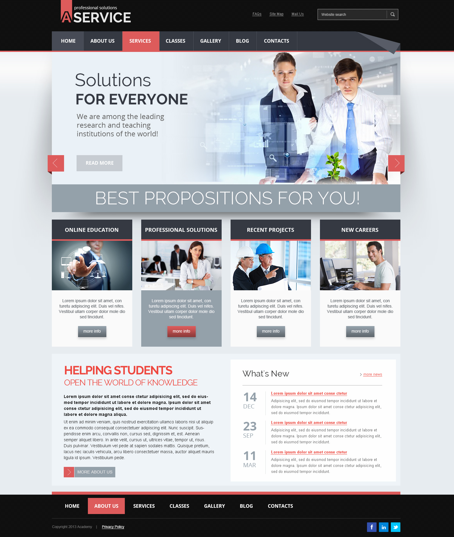 Professional solution Joomla responsive template (theme)