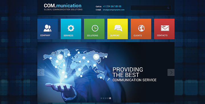 Communication website template