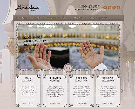 Muslim religion Joomla template