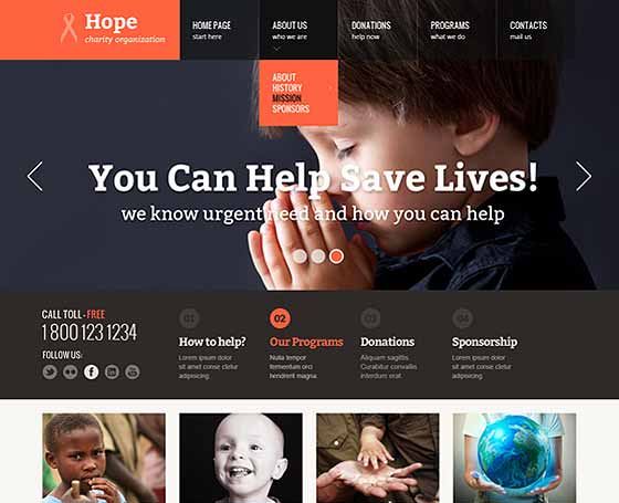 Hope - free HTML Bootstrap Template