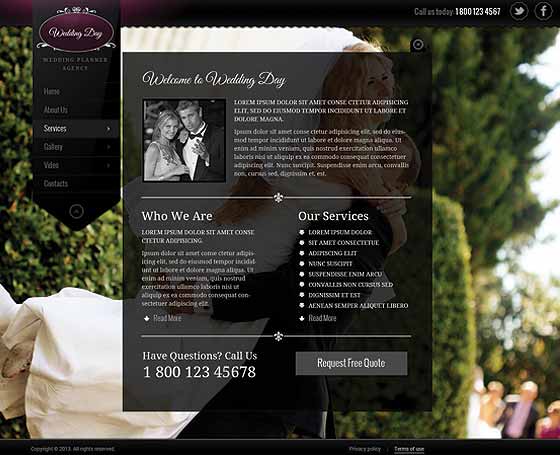 Wedding wordpress theme