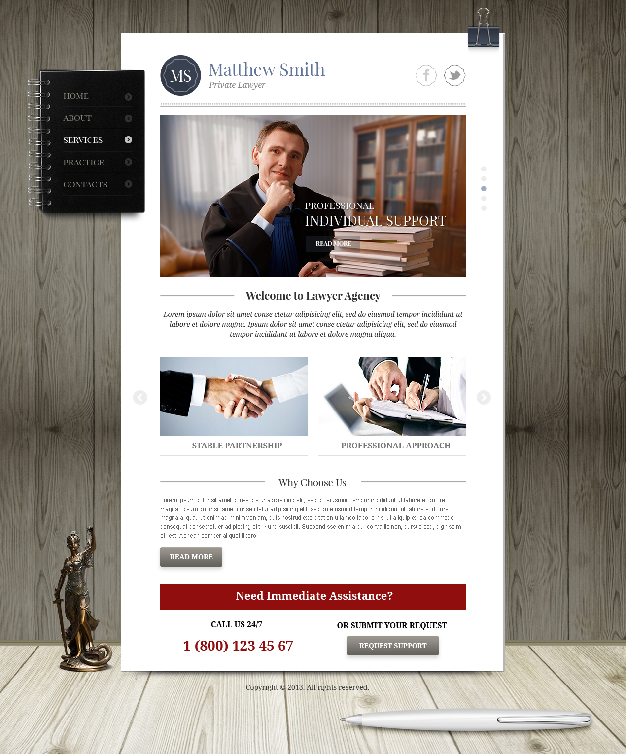 Private Lawyer bootstrap template