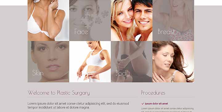 Plastic surgery website template