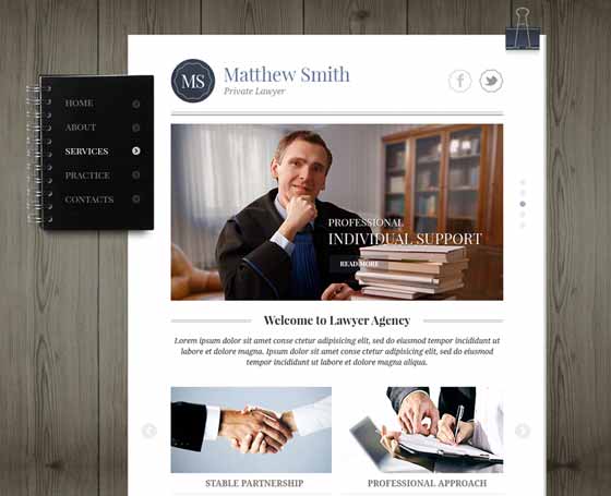 Private Lawyer bootstrap template