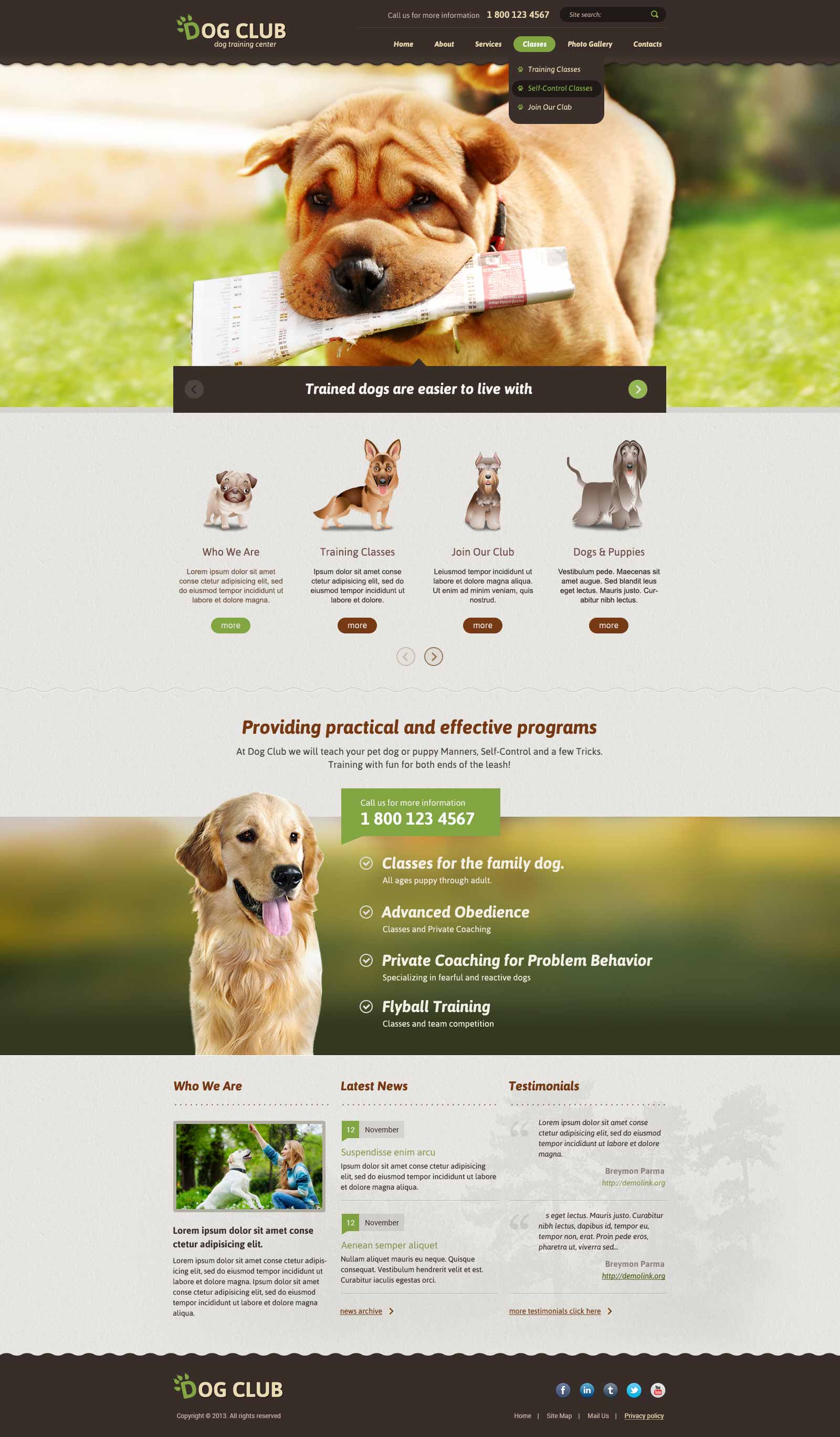 pet club website