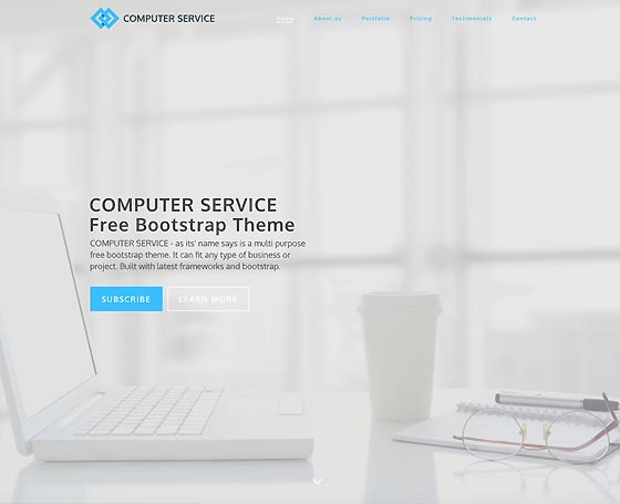 Computer Service free bootstrap template