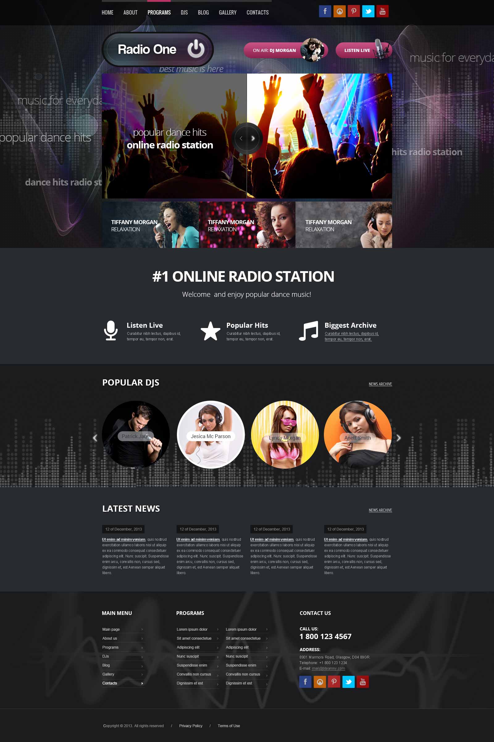 WordPress Radio Station Theme Gridgum