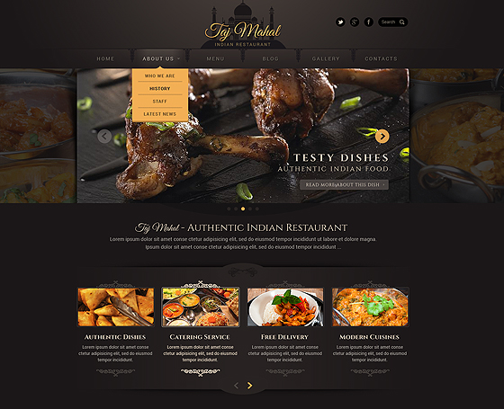 Restaurant wordpress theme