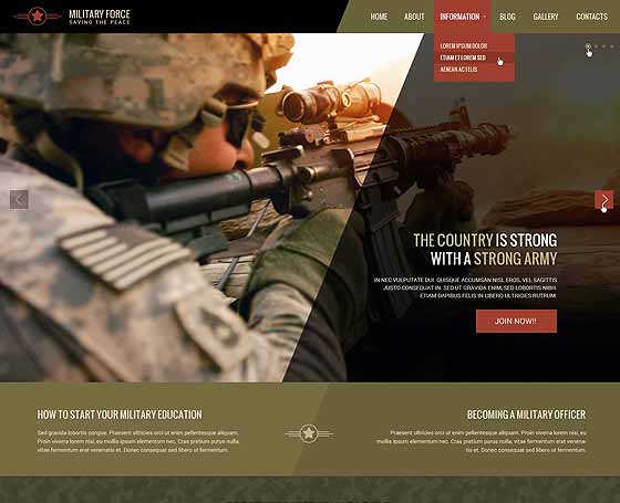 Military wordpress theme