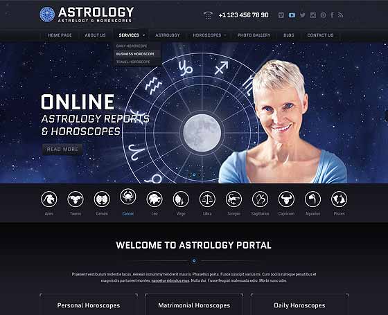 Astrology WordPress theme