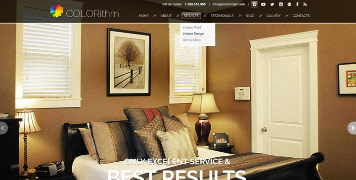 painting company website template