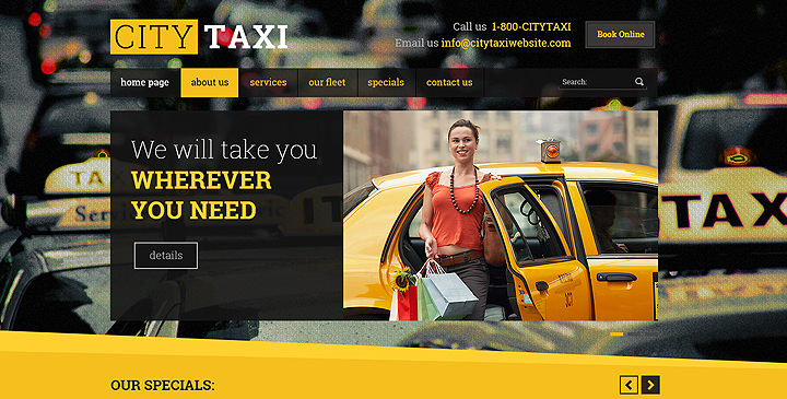 taxi website template
