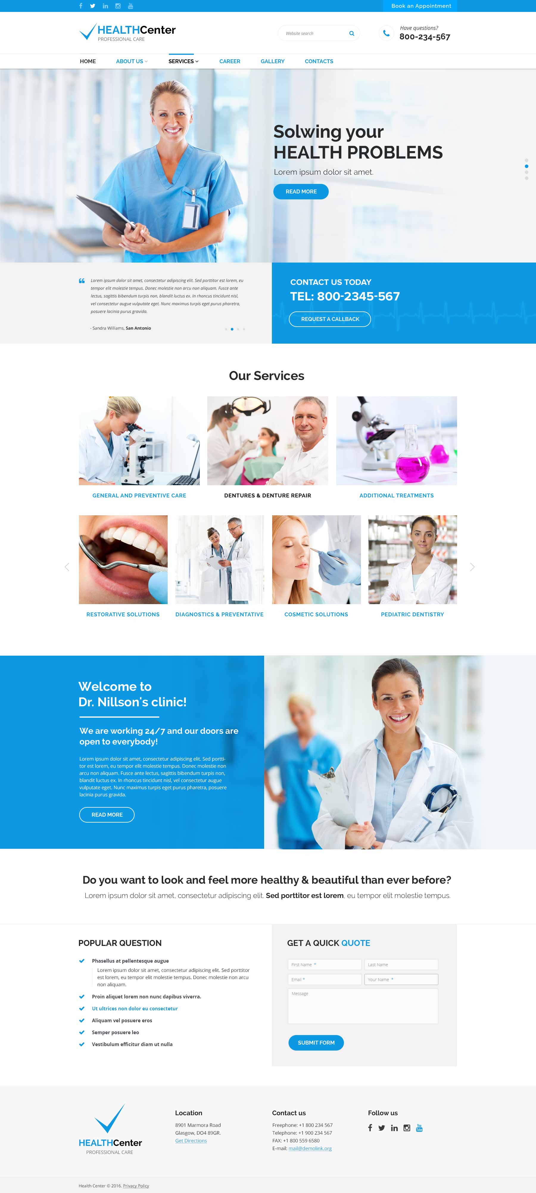 Medical website template